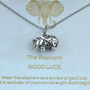 Annika Witt Sterling Silver🤍 Elephant🐘 Pendant Necklace - NIB